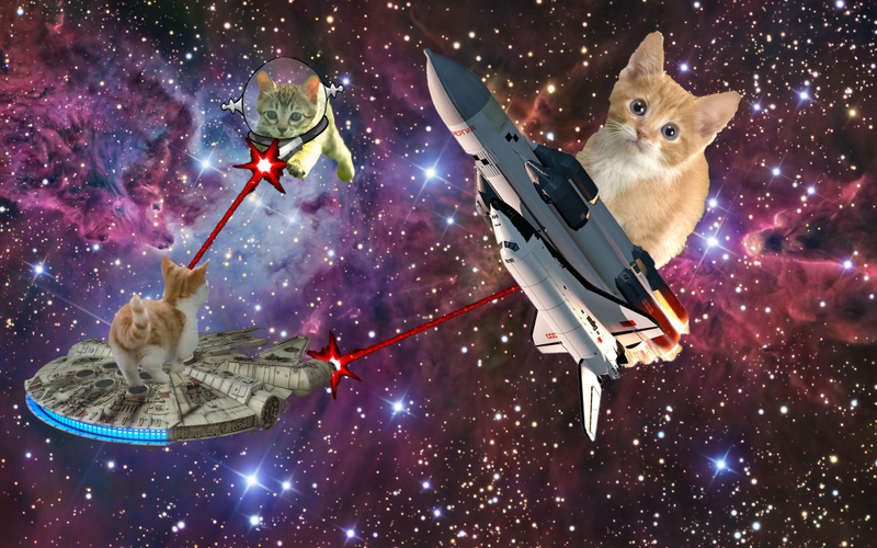 Illustration for article titled My God, It's Full Of Cats! The Very Best Artwork Of Cats In Space
